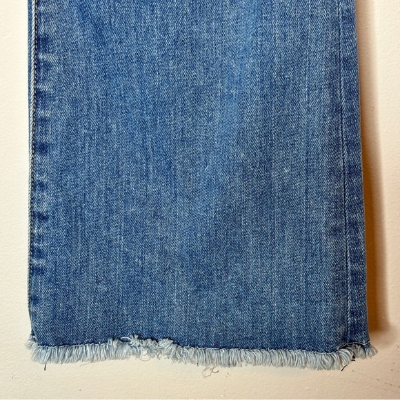 VERONICA BEARD Carolyn 10" Baby Boot Frayed Hem Exposed Button Fly Jeans Size 24 - Picture 5 of 12